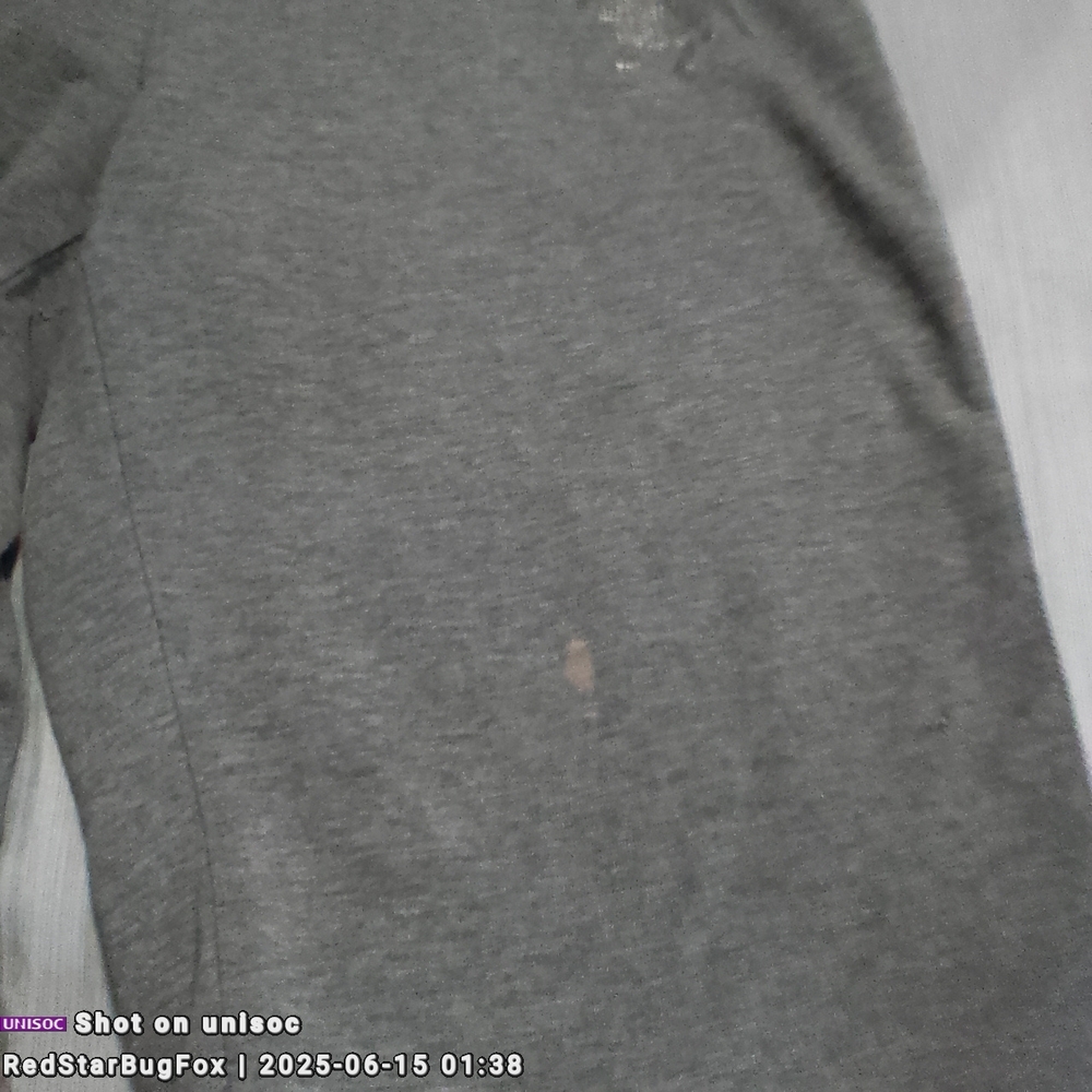 Wide Leg Size Small Petite Aero Stylish Gray Leggings with Blue Waistband - Picture 8 of 8